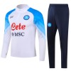 SSC Napoli Quarter Zip Training Huppari Suits 2023-24 Valkoinen - Miesten